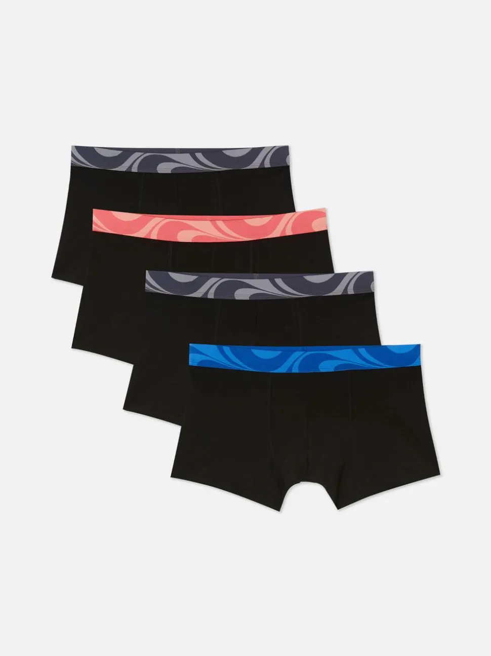Bokserki z gumką ze wzorem w fale, 5 par