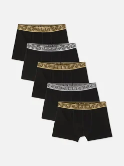 Bokserki z metaliczną gumką, 5 par