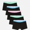 Bokserski z gumką w pastelowych kolorach, 5 par