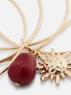 Bransoletki bangle z ozdobnym kamykiem