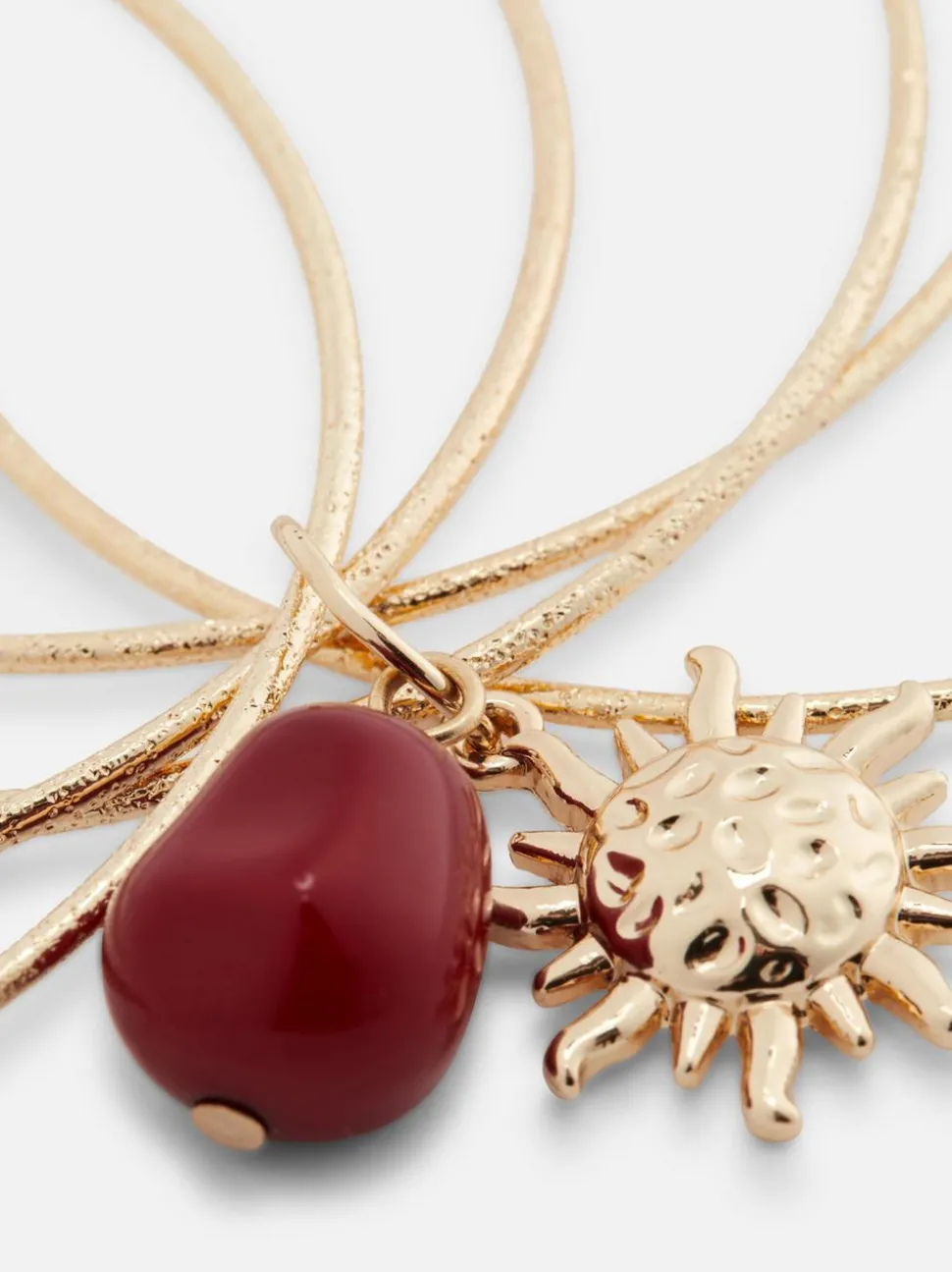 Bransoletki bangle z ozdobnym kamykiem