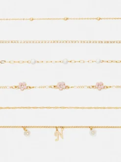 Bransoletki z inicjałem, 6 szt.