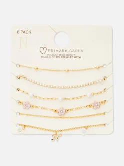 Bransoletki z inicjałem, 6 szt.