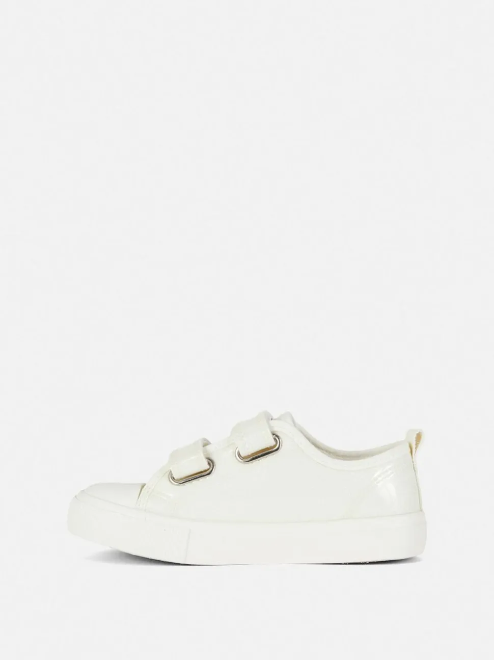 Błyszczące płócienne buty sportowe z niską cholewką