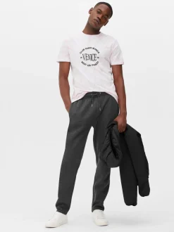 Ściągane sznurkiem spodnie dresowe ze zwężanymi nogawkami