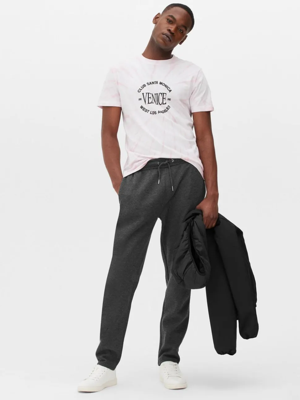 Ściągane sznurkiem spodnie dresowe ze zwężanymi nogawkami