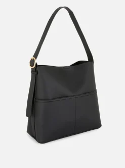 Cylindryczna torba shopper z klamrą