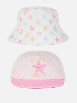 Czapka z daszkiem i kapelusz wędkarski z rozgwiazdą