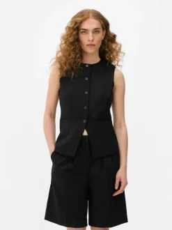 Czarna kamizelka o wydłużonym kroju