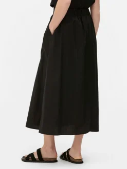 Czarna spódnica midi z wysokim stanem The Edit