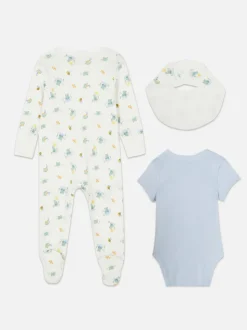 3-częściowy komplet z motywem żaby dla noworodka