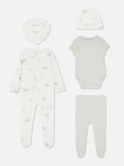 5-częściowy podstawowy zestaw dla noworodka z owcą