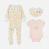 3-częściowy zestaw ubranek w kwiaty dla noworodka