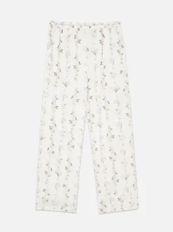 Dół od piżamy z kwiatowym nadrukiem