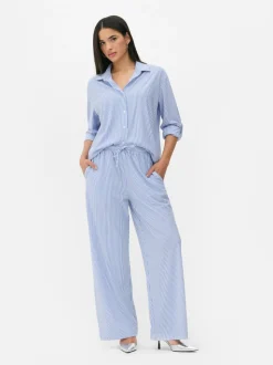 Dżersejowa koszula oversize w paski