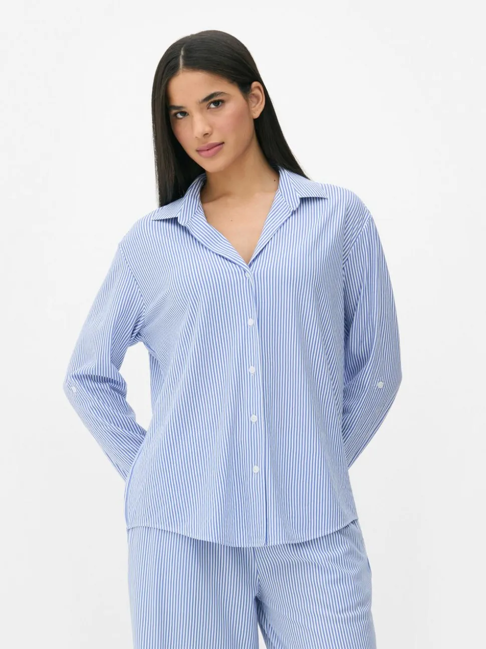 Dżersejowa koszula oversize w paski