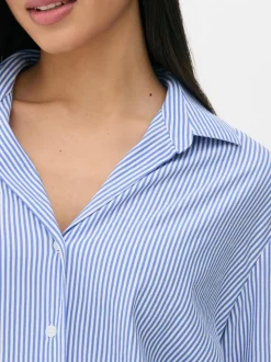 Dżersejowa koszula oversize w paski