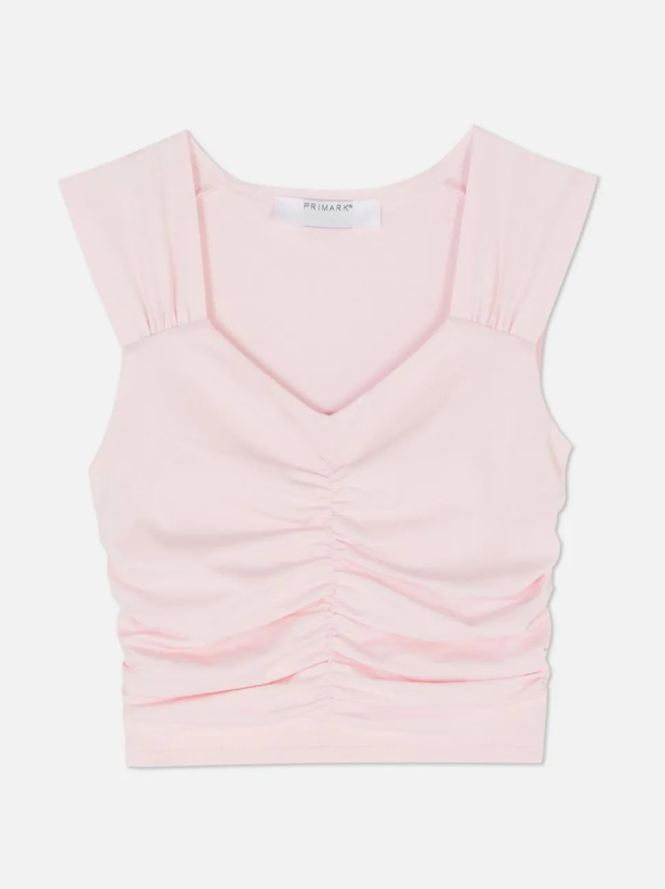 Dżersejowa koszulka bez rękawów z marszczeniami