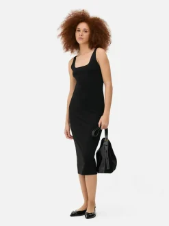 Dżersejowa sukienka bez rękawów
