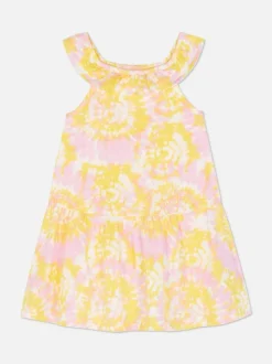 Dżersejowa sukienka bez rękawów ze wzorem tie-dye