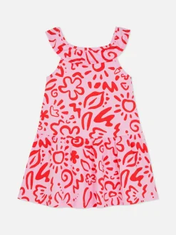 Dżersejowa sukienka bez rękawów ze wzorem tie-dye