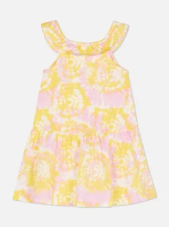 Dżersejowa sukienka bez rękawów ze wzorem tie-dye