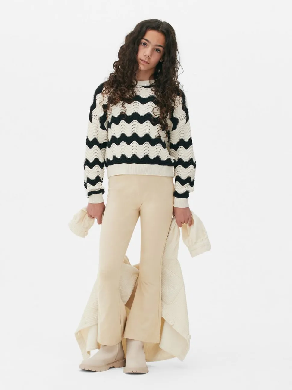 Dżersejowe legginsy z rozszerzanymi nogawkami