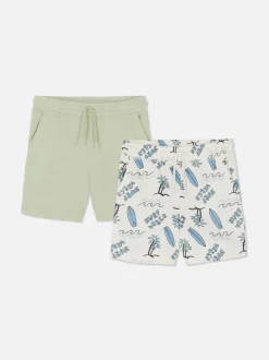 Dżersejowe szorty ściągane sznurkiem, 2 pary