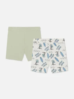 Dżersejowe szorty ściągane sznurkiem, 2 pary
