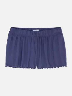 Dżersejowe szorty od piżamy z muszelkowym brzegiem