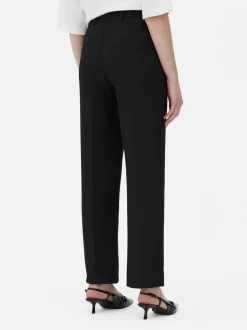 Dopasowane spodnie z prostą nogawką, część zestawu