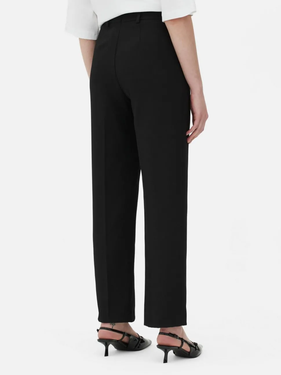 Dopasowane spodnie z prostą nogawką, część zestawu