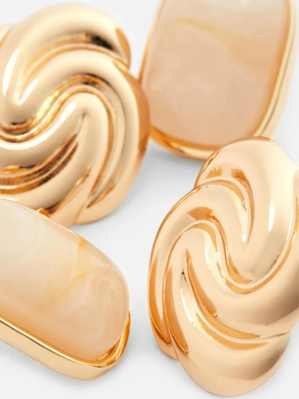 Duże kolczyki sztyfty, 2 pary