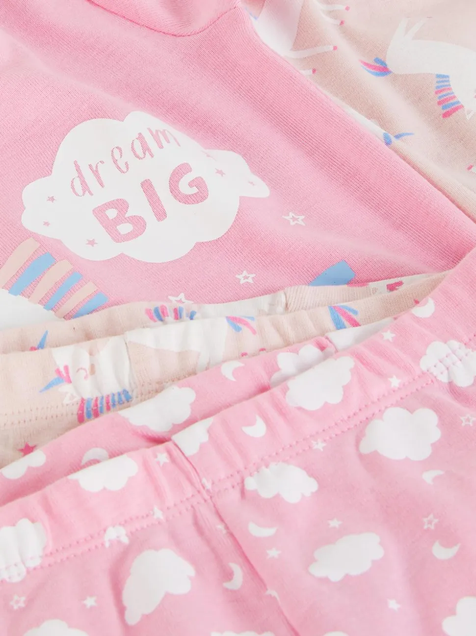 Długa piżama z motywem jednorożca, 2 komplety