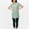 Długi T-shirt z nadrukiem