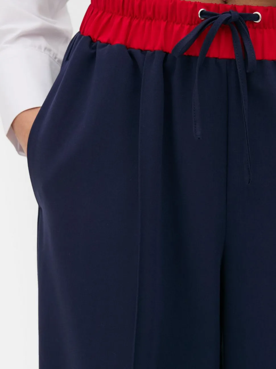 Dwukolorowe joggery ze sznurkiem Paula Echevarría