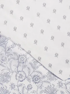 Dwustronna pościel w kwiaty na łóżko dwuosobowe