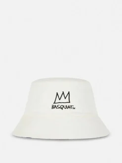 Dwustronny kapelusz wędkarski z dziełem Basquiata