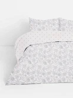 Dwustronny komplet pościeli w kwiaty, rozmiar king