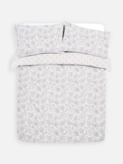 Dwustronny komplet pościeli w kwiaty, rozmiar king