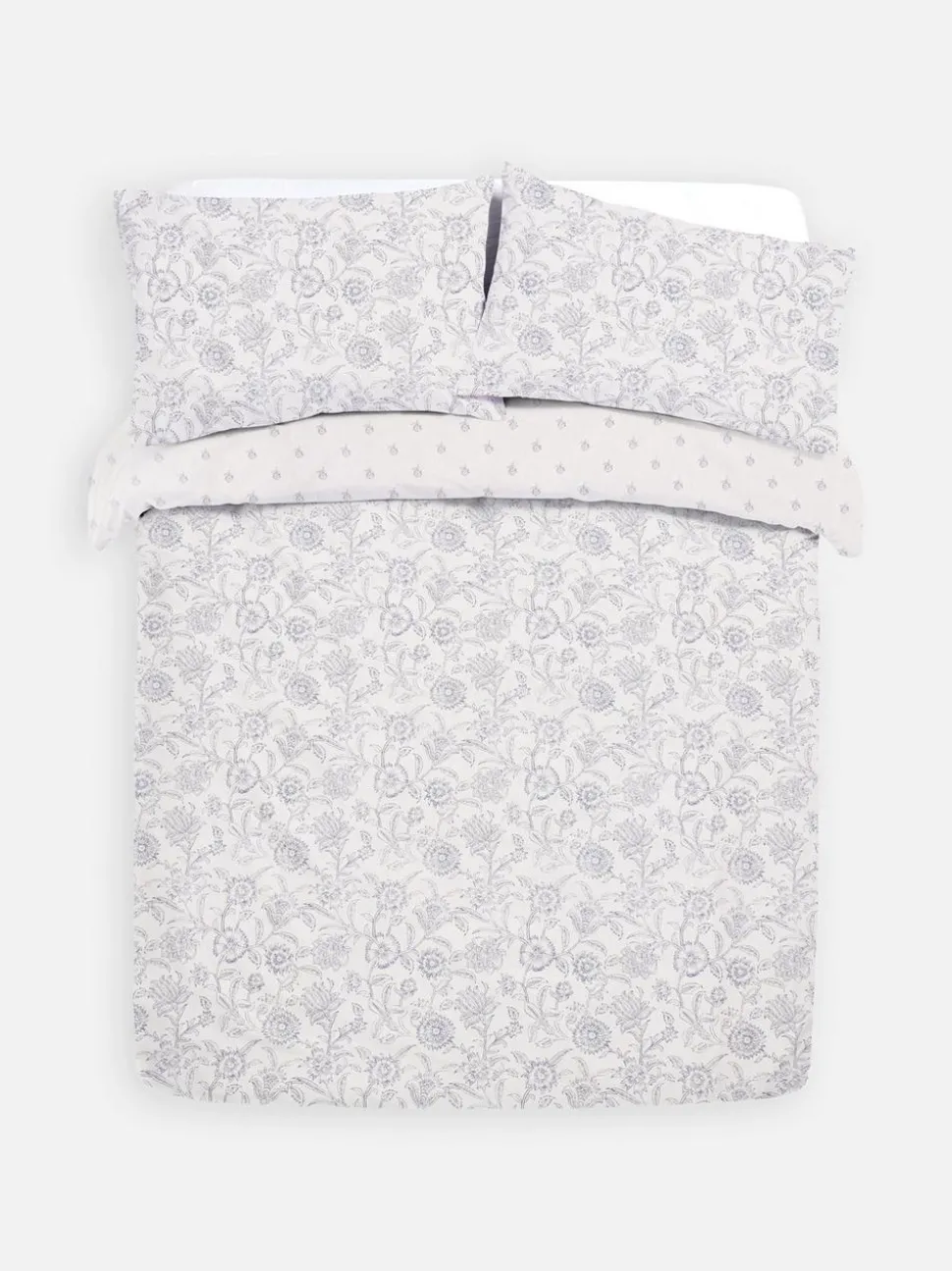 Dwustronny komplet pościeli w kwiaty, rozmiar king