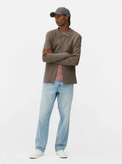 Dzianinowa koszula z zapięciem na zatrzaski