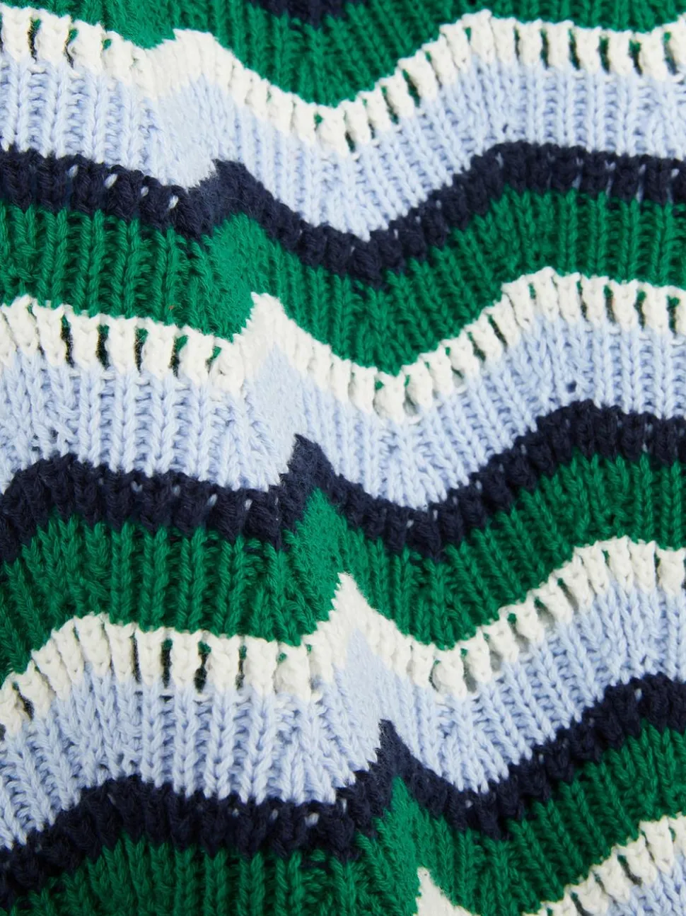 Dzianinowa koszulka bez rękawów w zygzaki