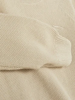 Dzianinowy sweter z okrągłym dekoltem