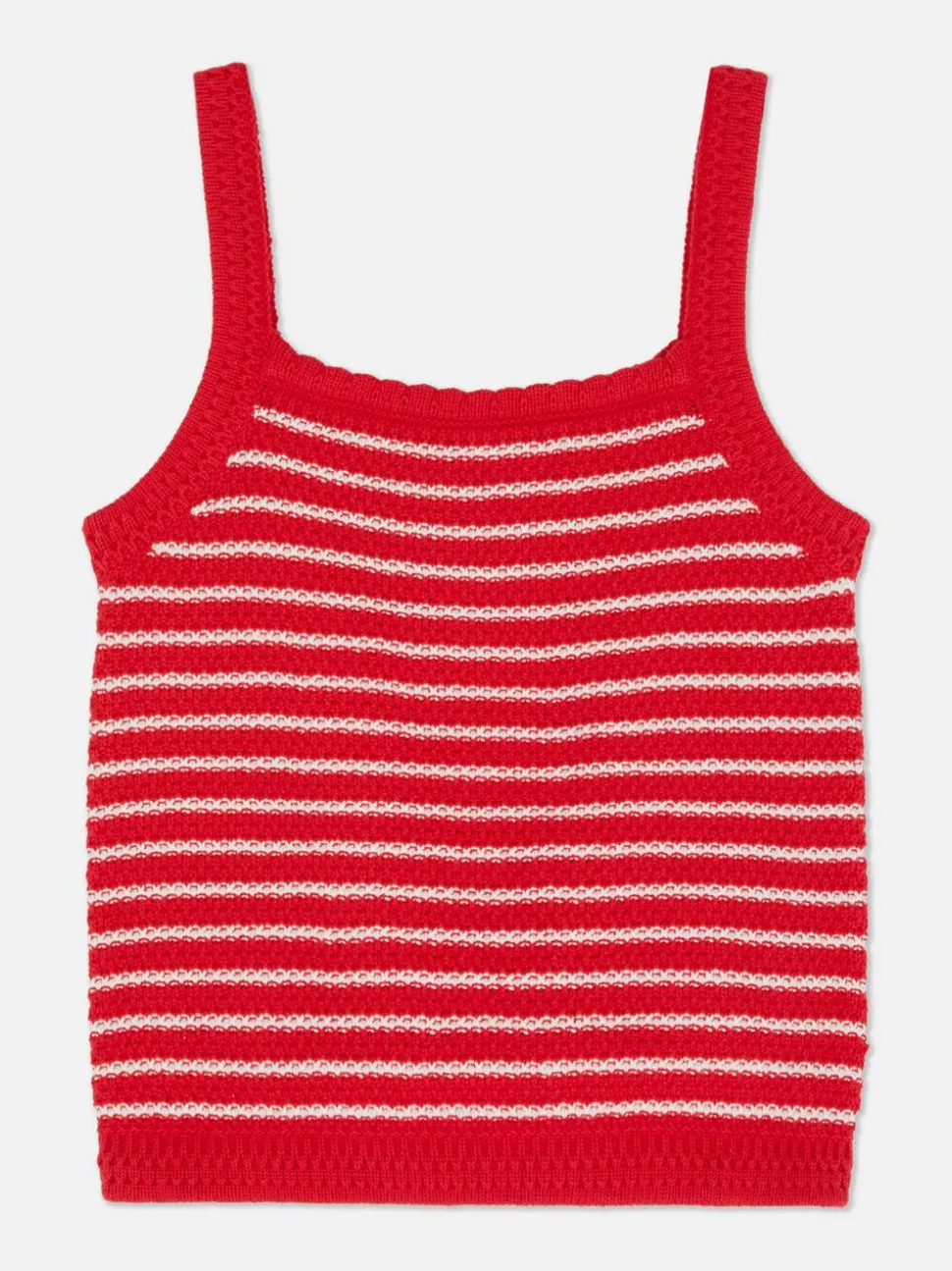 Dzianinowy top bez rękawów w paski