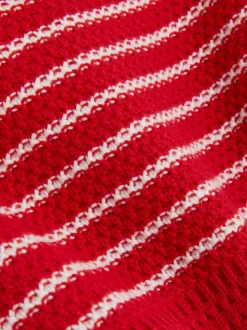 Dzianinowy top bez rękawów w paski