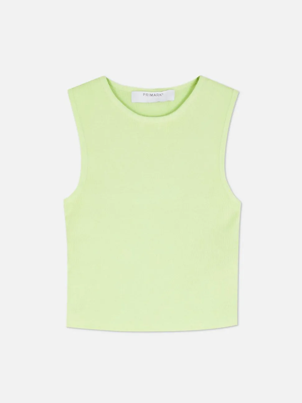 Dzianinowy top bez rękawów z okrągłym dekoltem