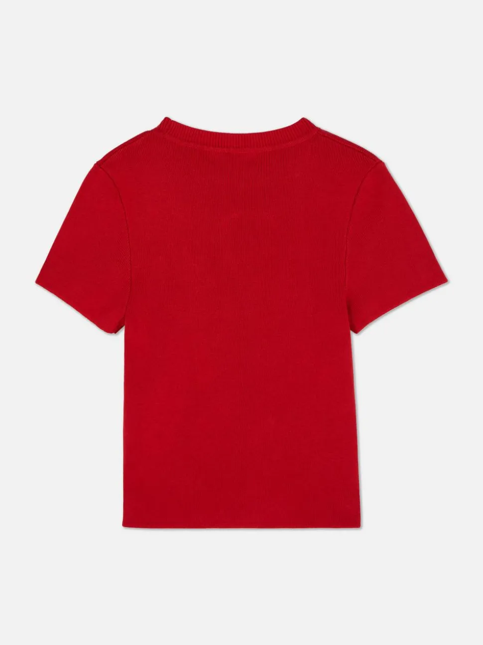 Dzianinowy top z okrągłym dekoltem