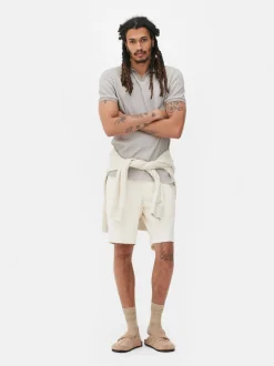 Dzianinowy T-shirt z kołnierzykiem