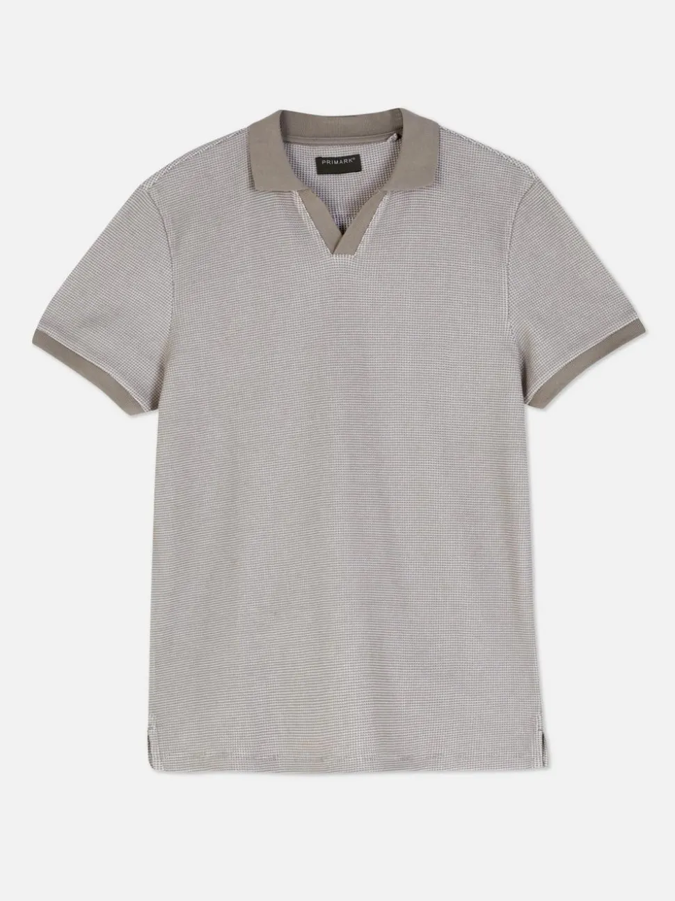 Dzianinowy T-shirt z kołnierzykiem